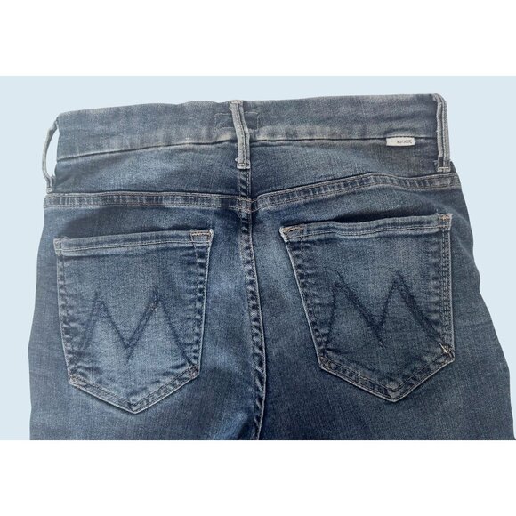 MOTHER High Waisted Looker Crop Raw Hem Jean Size 26 - Picture 5 of 8